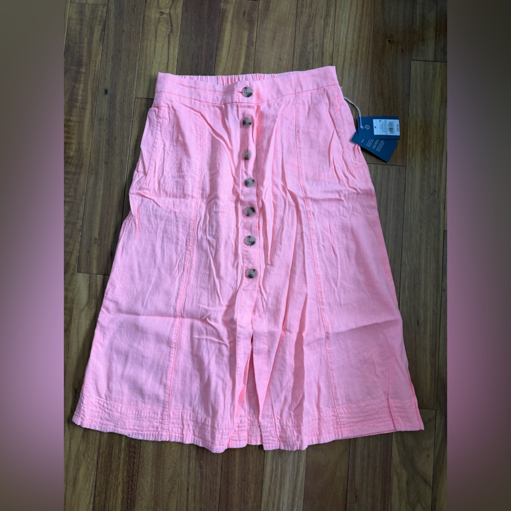 Target Universal Threads Pink Button-Down Skirt - Picture 2 of 4